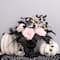 17" Pretty Morbid Pink Carnation Halloween Centerpiece in Black Urn